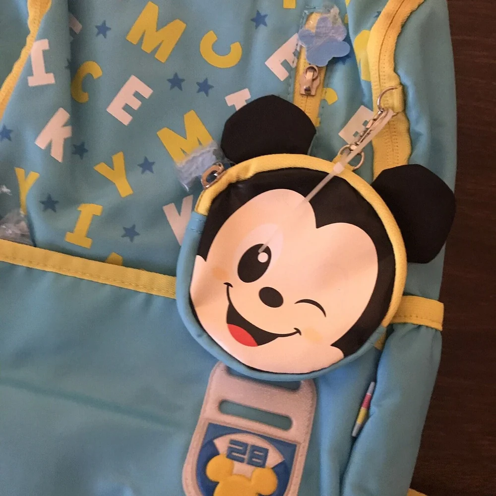 Disney Mickey Mouse Kids Small Light Blue Backpack New